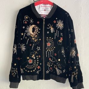 Johnny Was Callisto Velvet Bomber jacket